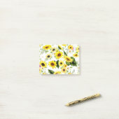Watercolor Zonnebloem 7 Post-it® Notes (Op bureau)