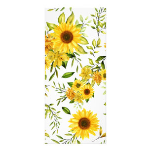 Watercolor Zonnebloem 8 Reclamekaart