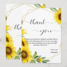 Watercolor Zonnebloem Baby Shower