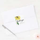 Watercolor Zonnebloem Bedank Sticker (Envelop)