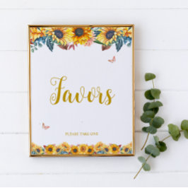 Watercolor Zonnebloem Favorieten Bord Poster