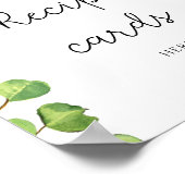 Watercolor zonnebloem laat hier uw receptkaart  poster (Hoek)