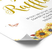 Watercolor Zonnebloem Luiers Verlotingsbord Poster (Hoek)