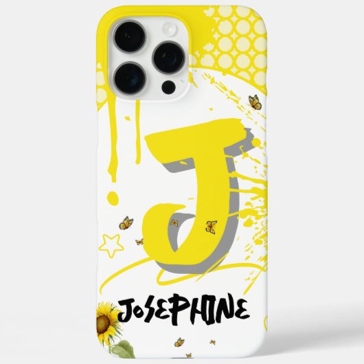 Watercolor Zonnebloem met Vlinders Case-Mate iPhone Case (Achterkant)
