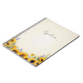 Watercolor Zonnebloem Notitieboek (Linkerzijde)