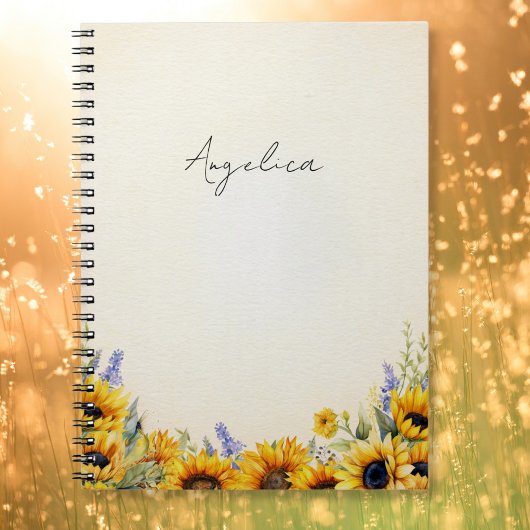 Watercolor Zonnebloem Notitieboek