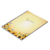 Watercolor Zonnebloem Notitieboek (Linkerzijde)