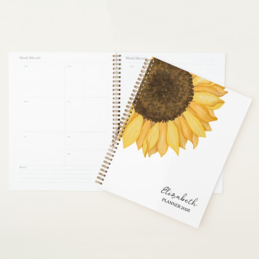 Watercolor Zonnebloem Planner (Display)