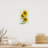 Watercolor Zonnebloem Poster (Keuken)