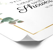 Watercolor Zonnebloem Script Bruiloft Feest Verwel Poster (Hoek)