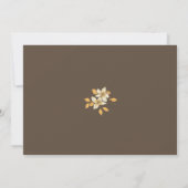 Watercolor Zonnebloem Script Bruiloft Kaart (Achterkant)