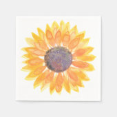 Watercolor Zonnebloem Servet (Voorkant)
