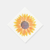 Watercolor Zonnebloem Servet (Hoek)