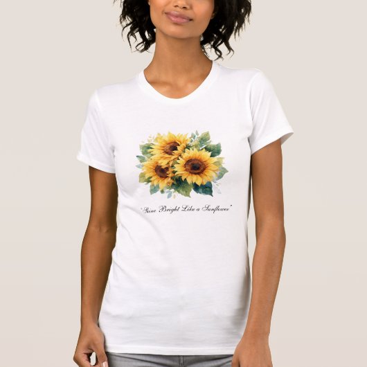 Watercolor Zonnebloem T-shirt (Voorkant)