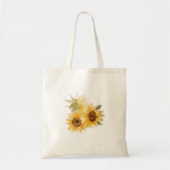 Watercolor Zonnebloem Tote Bag (Voorkant)