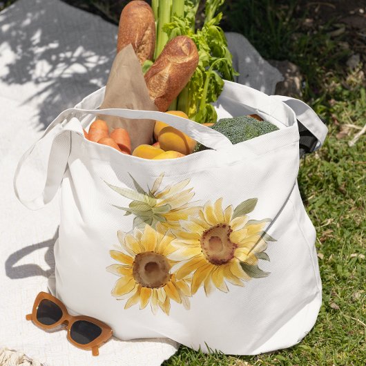 Watercolor Zonnebloem Tote Bag