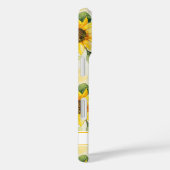 Watercolor Zonnebloemen met Initialen Case-Mate iPhone Case (Achterkant / Rechts)
