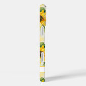 Watercolor Zonnebloemen Monogram Case-Mate iPhone Case (Achterkant / Rechts)