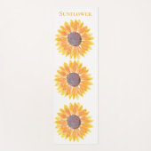 Watercolor Zonnebloemen Yogamat (Voorkant)