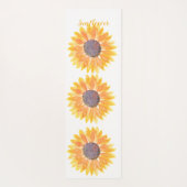 Watercolor Zonnebloemen Yogamat (Achterkant)