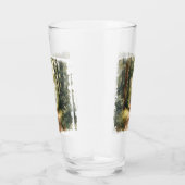Watercolor Zonnig Bospad Schilderij Glas (Rechts)