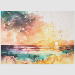 Watercolor Zonsondergang Serie Design 12 Tissuepapier