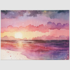 Watercolor Zonsondergang Serie Design 13 Tissuepapier