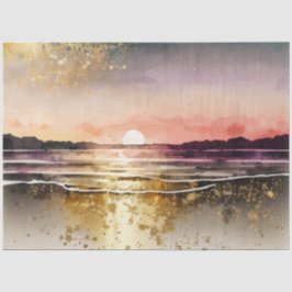 Watercolor Zonsondergang Serie Design 14 Tissuepapier