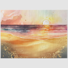 Watercolor Zonsondergang Serie Design 15 Tissuepapier