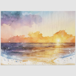 Watercolor Zonsondergang Serie Design 2 Tissuepapier