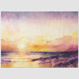Watercolor Zonsondergang Serie Design 8 Tissuepapier