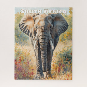 Watercolor Zuid-Afrikaanse Olifant Natuur  Legpuzzel