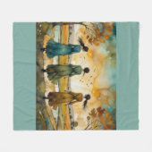 watercolor zusters fleece deken (Voorkant (Horizontaal))