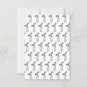 Watercolor Zwart Kokette Strik Bruids-Shower Bedankkaart (Achterkant)