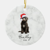Watercolor Zwart-Wit Tuxedo Goldendoodle Keramisch Ornament (Voorkant)