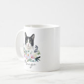 Watercolor Zwart-Witte Kat Koffiemok (Voorkant links)