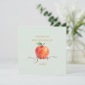 Watercolorappel onderwijzer – dankkaartjes (Staand voorkant)