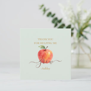 Watercolorappel onderwijzer – dankkaartjes