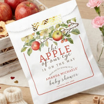 Watercolorappel van onze oogappel herfst baby show