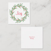 Watercolorbladeren en bessenkrans notitiekaartje (Voorkant / Achterkant)