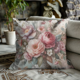 Watercolorbloemblaadjes Kussen