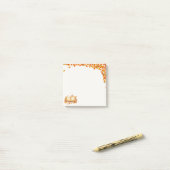 Watercolorboek en thee, knusse herfst post-it® notes (Op bureau)