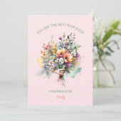 WatercolorFlowers Bouquet voor mama Kaart (Staand voorkant)
