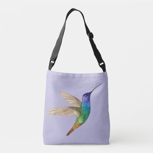 WatercolorGoudstaart Saffierkolibrie Crossbody Tas (Achterkant)