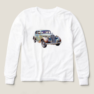 Watercolorillustratie van klassieke oldtimer