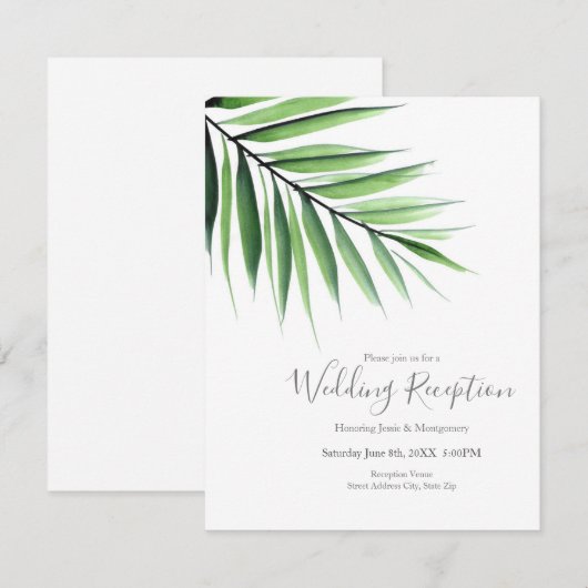 Watercolorpalm Kaart (Voorkant / Achterkant)