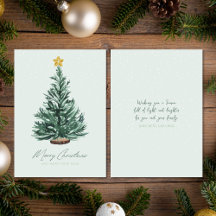 Watercolorpenseelstreek Kerstboom Niet-foto-realis
