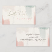 Watercolorpenseelstreek Loyalty Card (Voorkant / Achterkant)