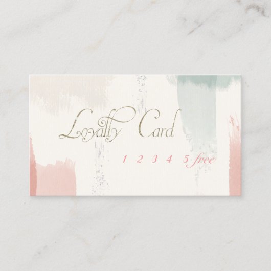Watercolorpenseelstreek Loyalty Card (Voorkant)