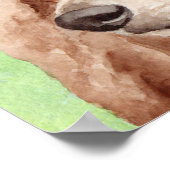 Watercolorpoedel Poster (Hoek)